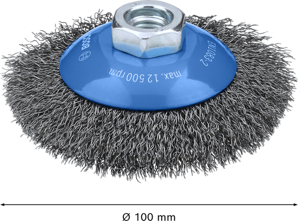 Bosch金屬清潔斜角刷 100 x 0.5 毫米，適用於角磨機。